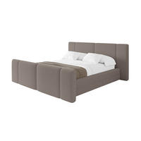 POLSTERBETT mit Bettkasten, Fußteil und Lattenrost, Boxbett ohne Matratze - TEVO-Z 140x200 Braun - Braun, Holzwerkstoff/Textil (140/200cm) - ALTDECOR