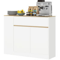 SIDEBOARD 105/30/81.5 cm Weiß aus Holz mit verstellbaren Einlegeböden - Weiß, Holz (30/81.5/105cm) - OKMYHOME