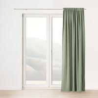 FERTIGVORHANG mit Schlaufenband salbeigrün 140 x 280 cm - Salbeigrün, Textil (140/280/1cm) - Dekoria