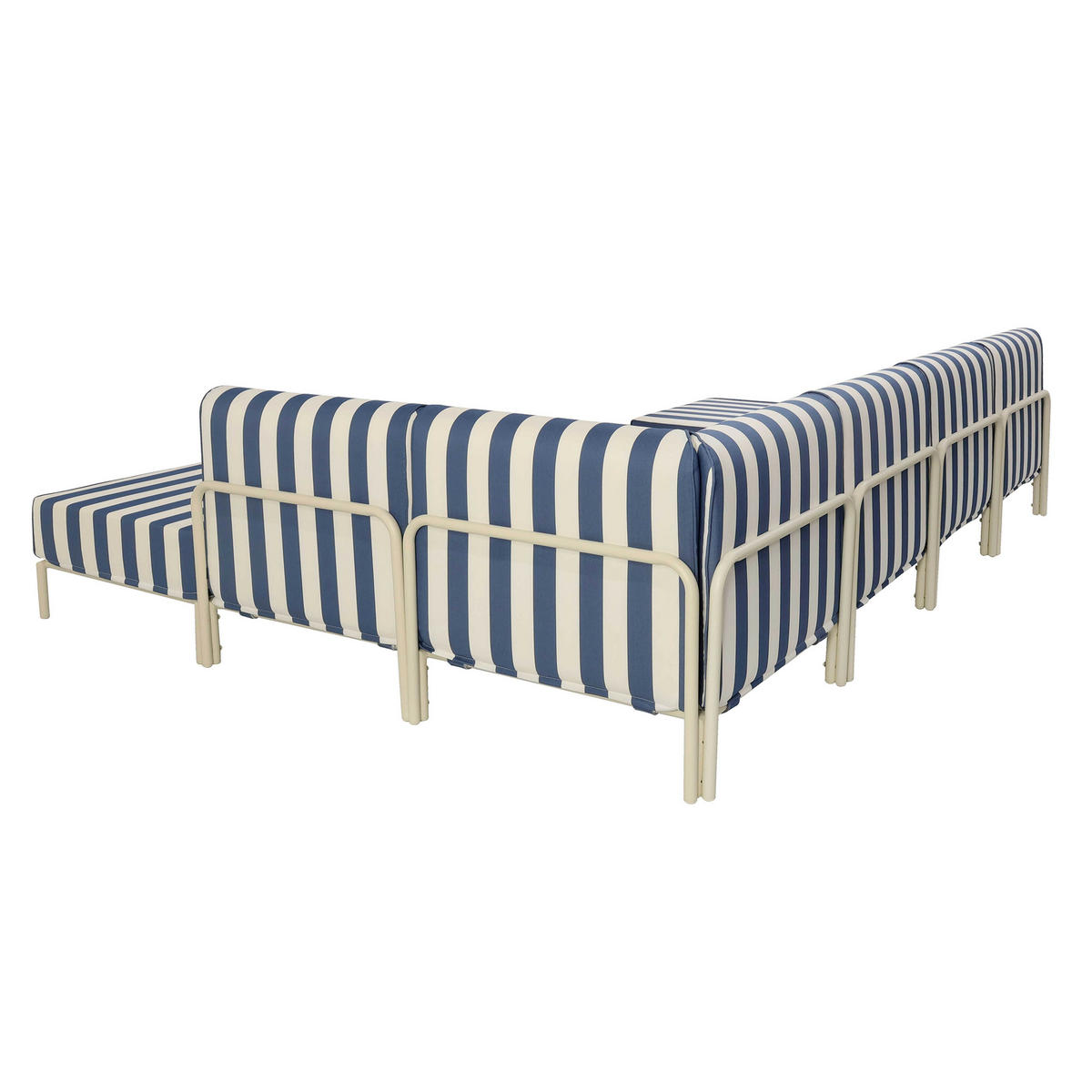 GARTENSOFA mit 6 Sitzplätzen, Blau - Blau, Textil - Oviala