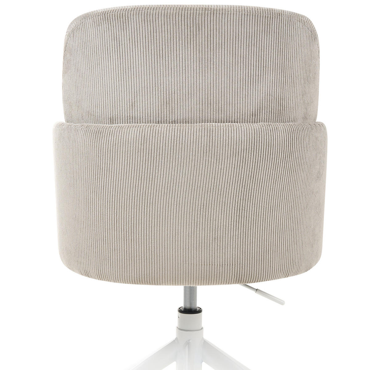 BÜROSTUHL Cord Taupe Dryden - Taupe/Weiß, Textil (60/89/60cm) - Beliani