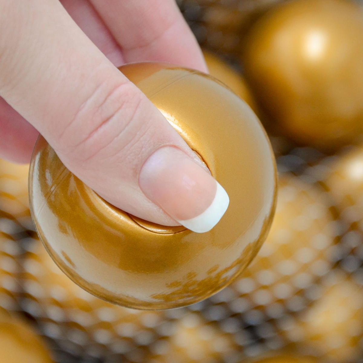 BÄLLEBAD-BÄLLE 50 Stück, Goldfarben, 5.5 cm - Goldfarben, Kunststoff (5.5/5.5/5.5cm) - Littletom