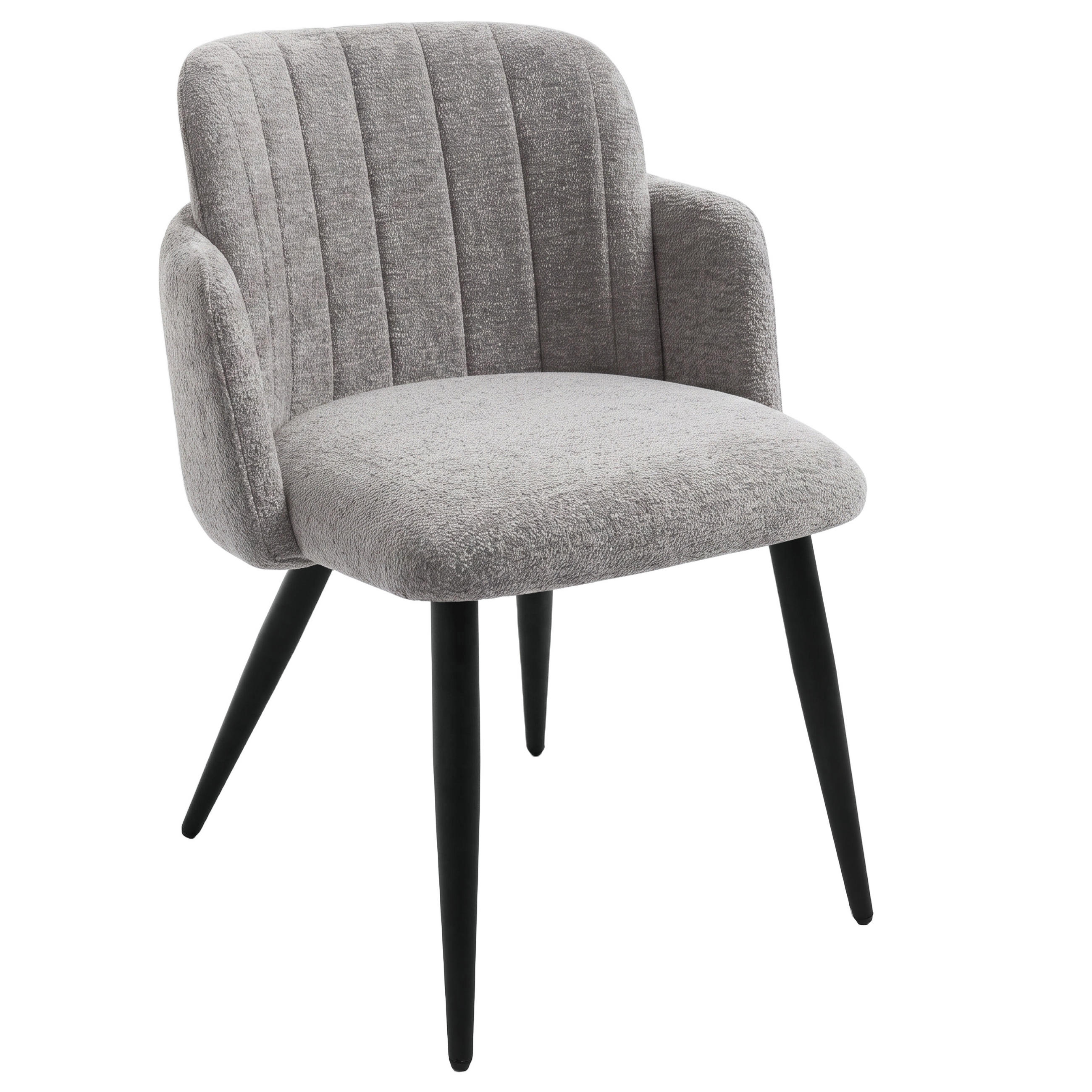 Beautysofa ŽIDLE S PODRUČKAMI Velto z látky bouclé s kovovými nohami, cappuccino