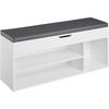 SCHUHBANK Natalya,104 x 30 x 49 cm,weiß - Weiß, Holz (30/49/104cm) - tectake