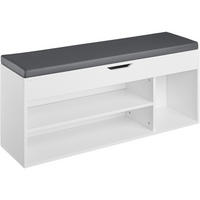 SCHUHBANK Natalya,104 x 30 x 49 cm,weiß - Weiß, Holz (30/49/104cm) - tectake