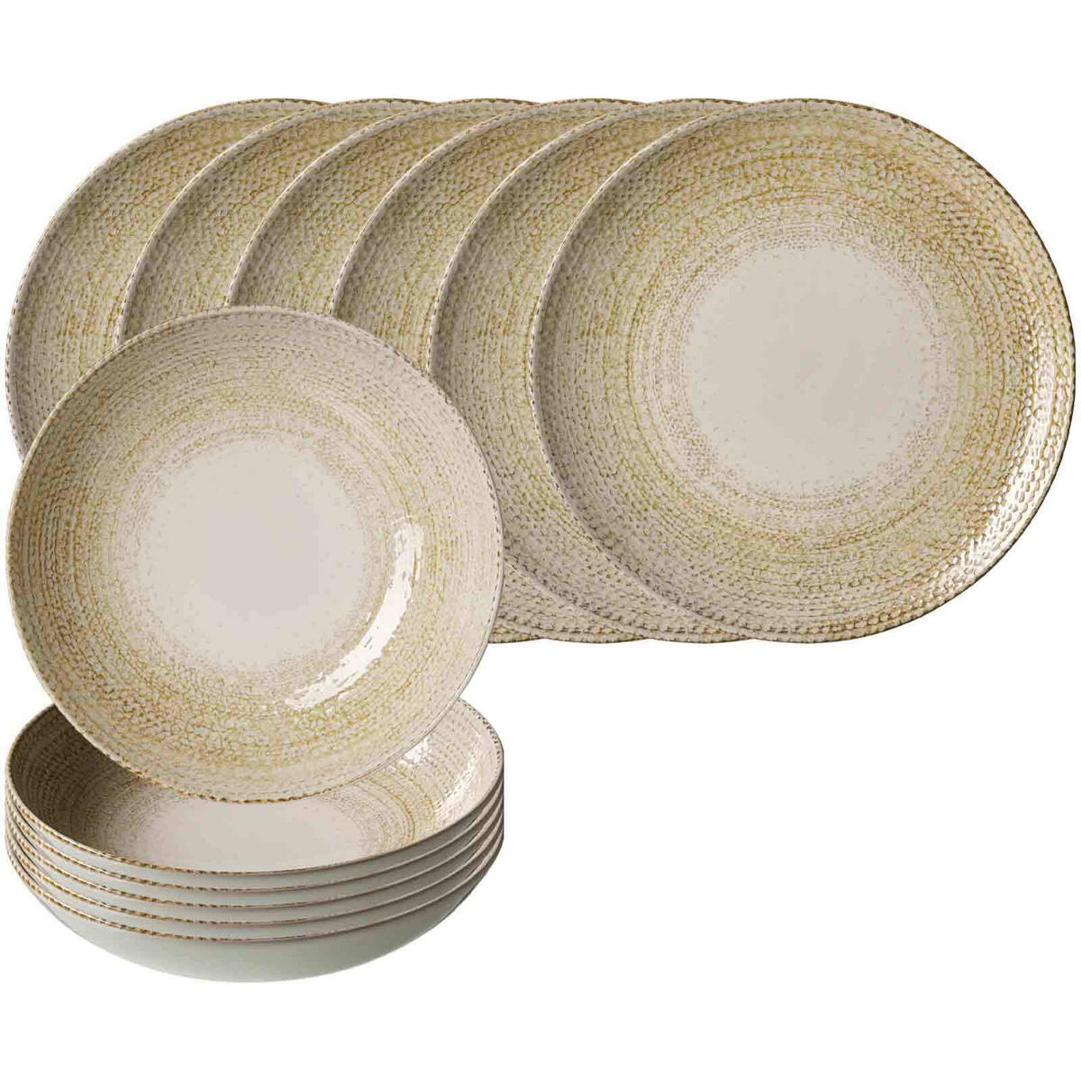 TAFELSERVICE Rimini beige 12er Set - Beige, Keramik (1/1/1cm) - Ritzenhoff Breker