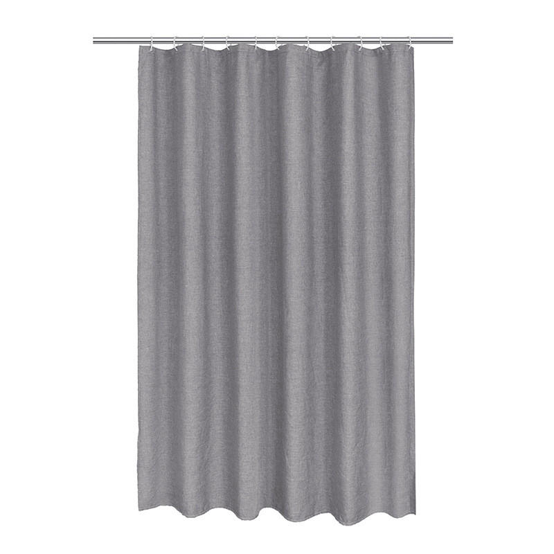 DUSCHVORHANG Leinen Wasserdicht Grau 180/200 cm - Grau, Textil (180/200cm) - Kaket