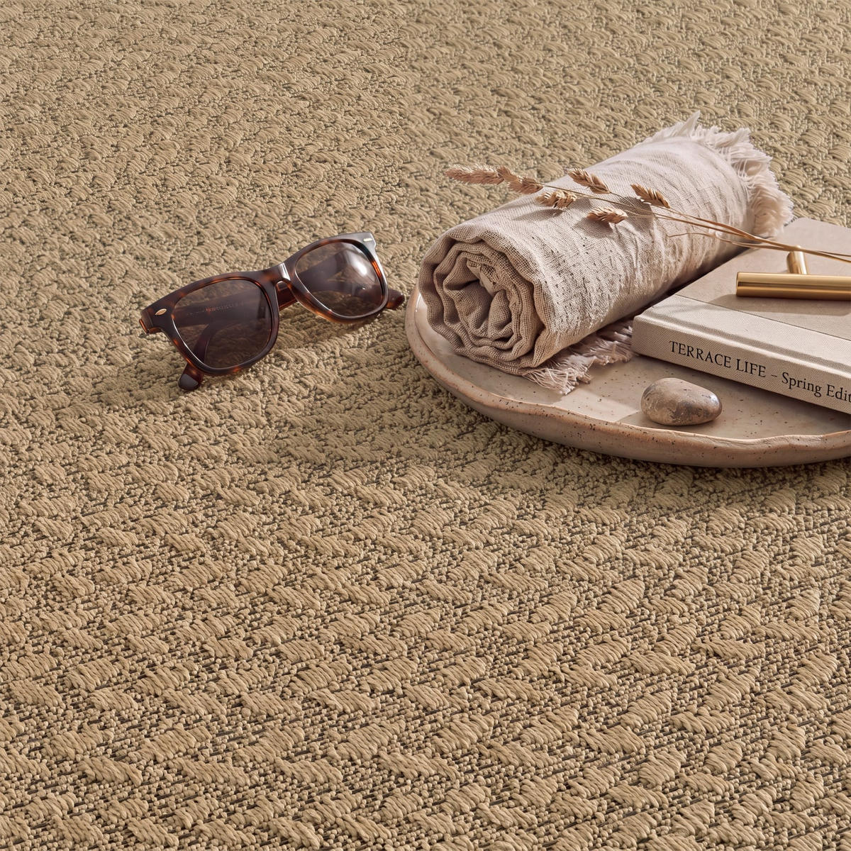OUTDOORTEPPICH 120/170 cm Waregem 630 - Beige, Kunststoff (120/170cm) - Paco Home