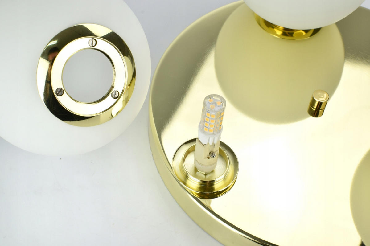 DECKENLEUCHTE GOLDGLAS - Goldfarben/Weiß, Glas/Metall (36/36/16cm) - kiki design