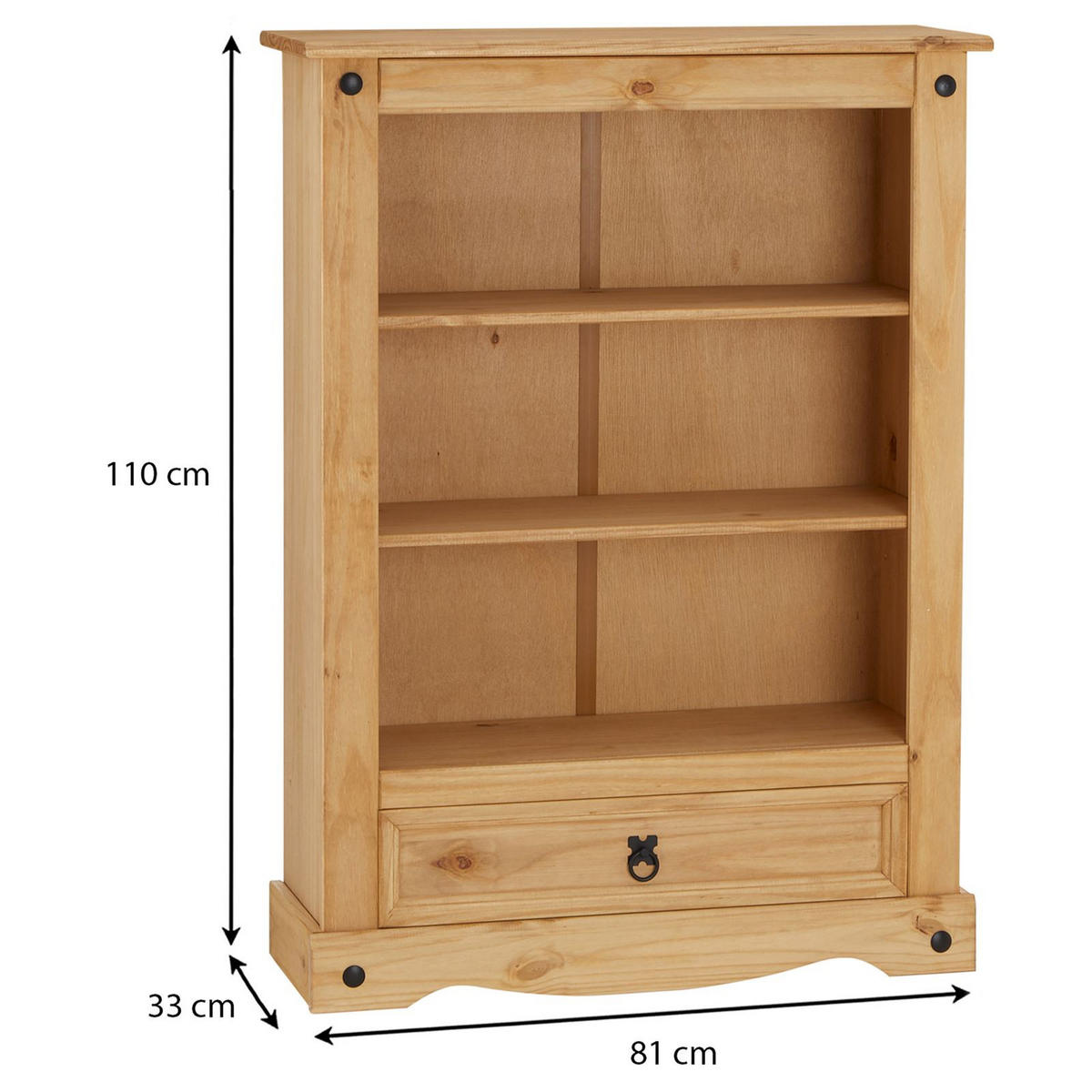 REGAL SALSA natur - Naturfarben, Holz (81/110/30cm) - CARO-Möbel