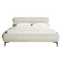 POLSTERBETT Roule Graubeige Chenille mit schwarzen Metallbeinen und Bettkasten 180 cm - Greige/Schwarz, Textil/Metall (180/200cm) - Selsey