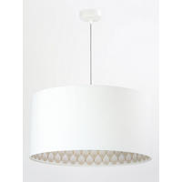HÄNGELEUCHTE Weiß 50/25 cm - Beige/Weiß, Kunststoff (50/0.8/25cm) - ONZENO