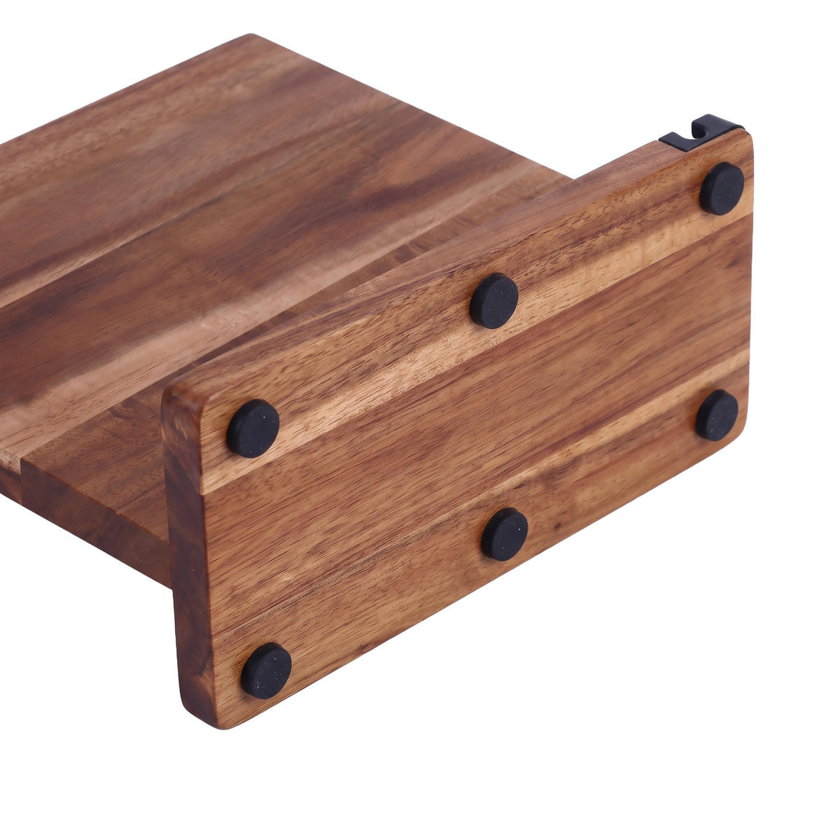 BLOK NA NOŽE Hnedý akácia magnetický s brúskom - hnedá, drevo/plast (15/25.5/15cm) - Relaxdays