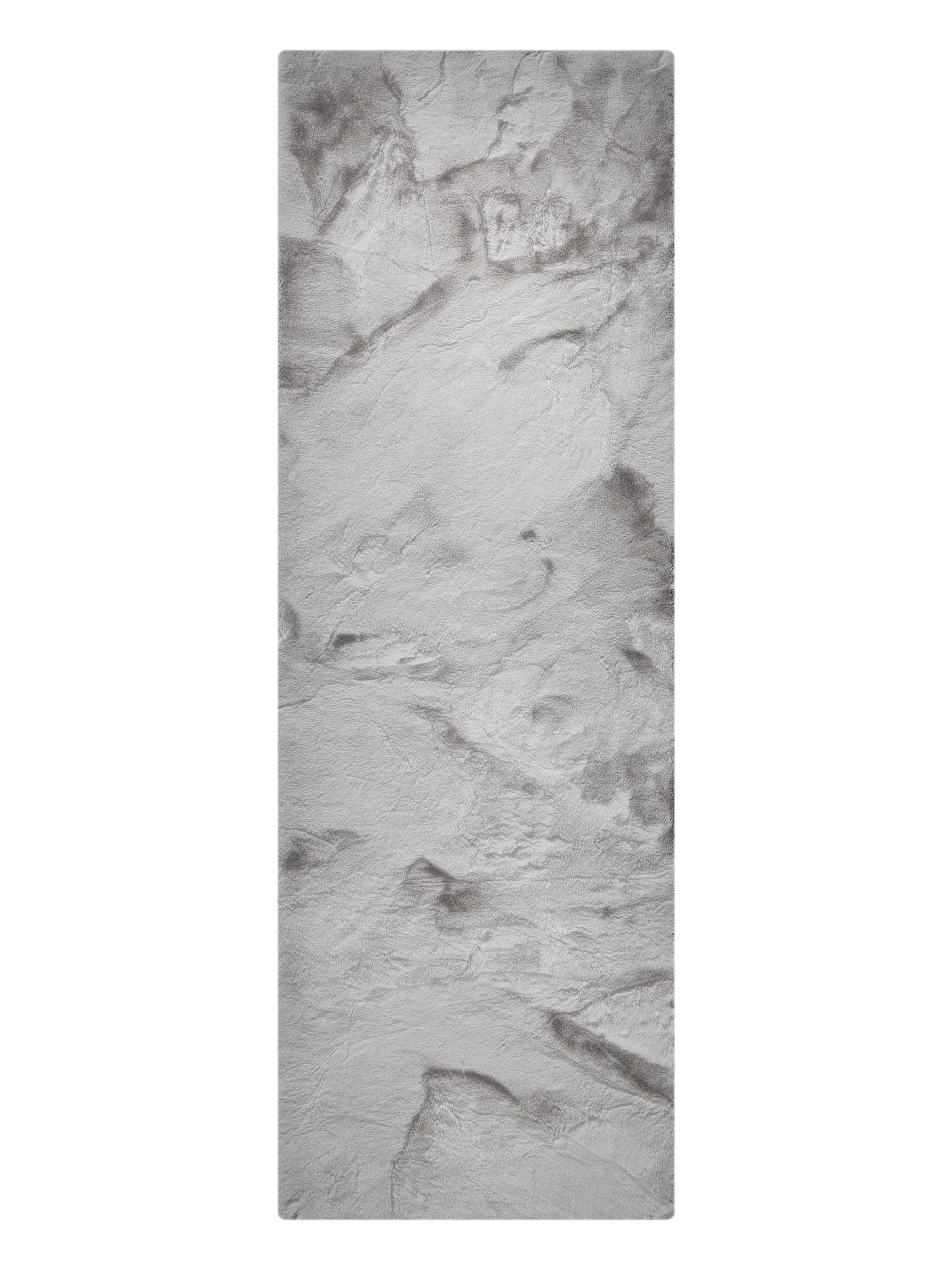 KUNSTFELL-TEPPICH Dave Grau 80x240 cm - Grau, Textil (80/240cm) - benuta Nest