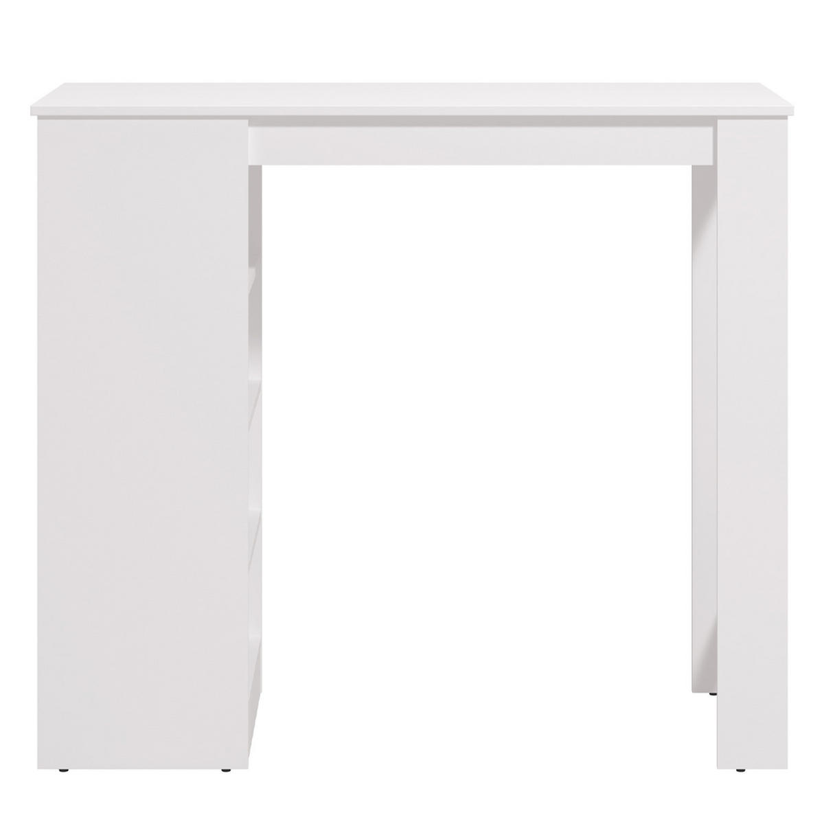 BARTISCH Weiß 120/105/50 cm - Weiß, Holz (120/105/50cm) - Homestyle4u