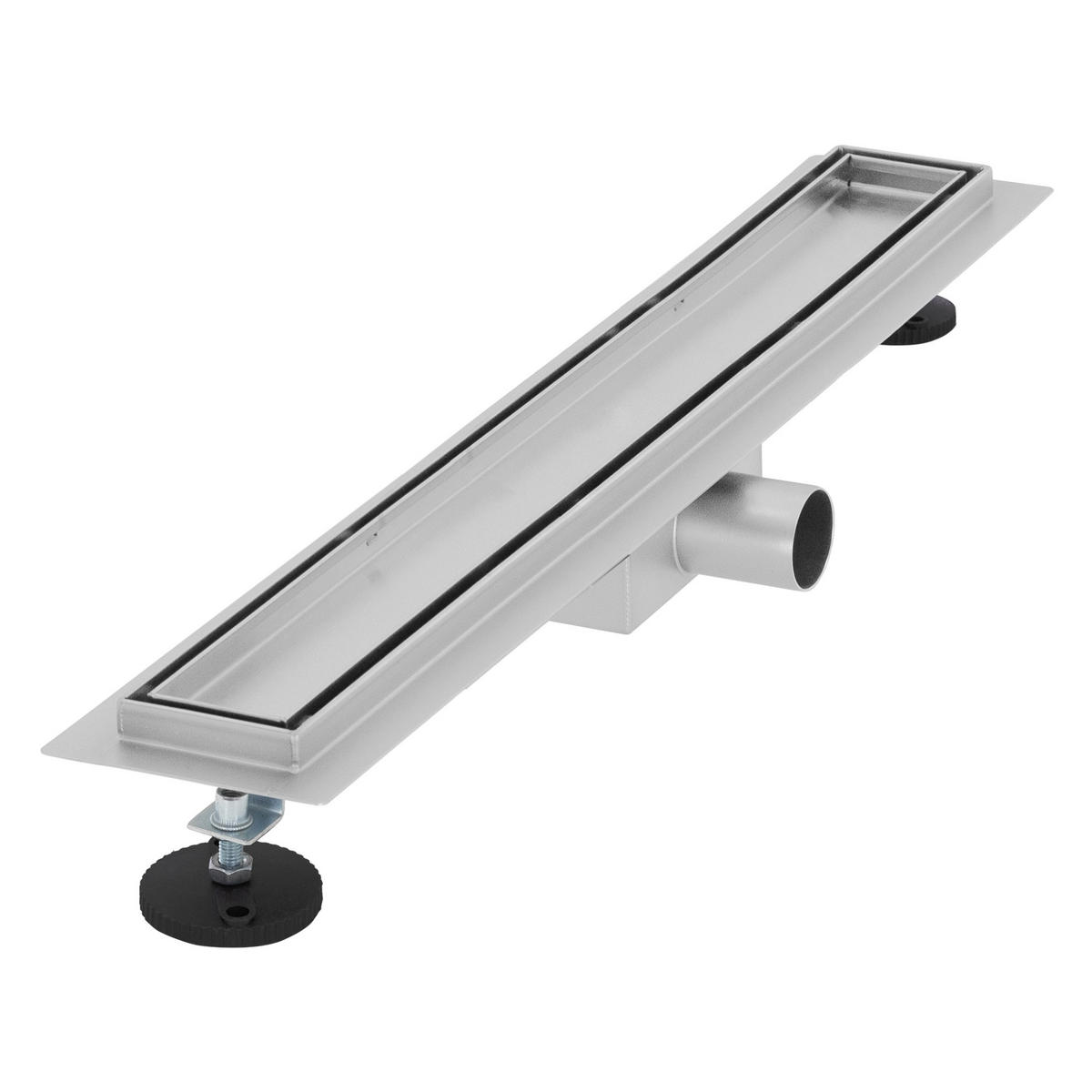 DUSCHRINNE 60cm - Silberfarben, Metall (13.9/7.8/64cm) - LuxeBath