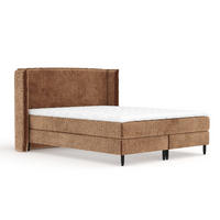 KONTINENTALBETT Ardis Kupfer 160/200 cm mit Matratze und Topper - Schwarz/Kupferfarben, Holz/Holzwerkstoff (160/200cm) - Maison de Reve