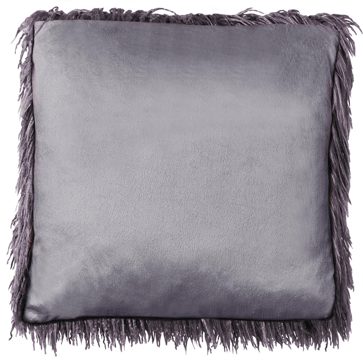 DEKOKISSEN 2er-Set Grau 45/45 cm Corokia - Grau, Kunststoff (45/45cm) - Beliani