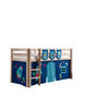 KINDERBETT Karolina 210x114x106 Massivholz Natur Textilset Astro 3 - Blau/Kieferfarben, Holz (90/200cm) - 58aufmkessel