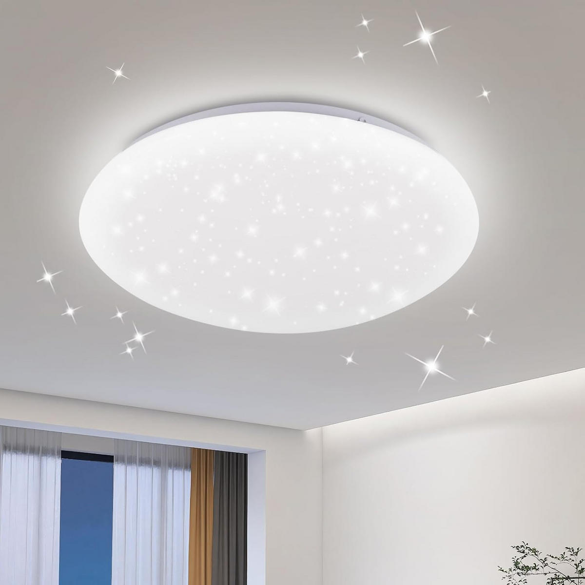 LED-DECKENLEUCHTE Grimmshainbach 25.2/6.2/25.2 cm - Weiß, Kunststoff (25.2/25.2/6.2cm) - ZMH