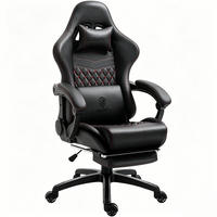 GAMING-STUHL Ergonomisch Verstellbarer 90°-170° Für Homeoffice/Gaming - Schwarz, Leder (60/115/60cm)