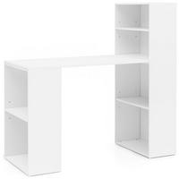 SCHREIBTISCH mit Regal variabel BRENTA, Weiß, 120x53x120 cm - Weiß, Holz (53/120/120cm) - KADIMA DESIGN