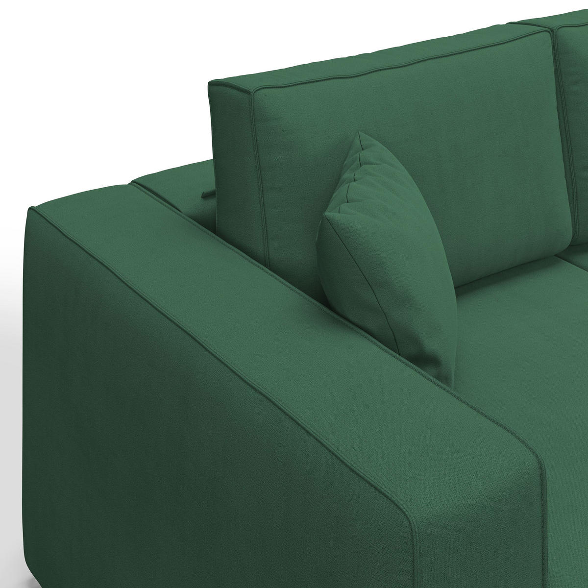 LINEARSOFA Morfeo - Grün, Textil (245/86/99cm) - Divani.store