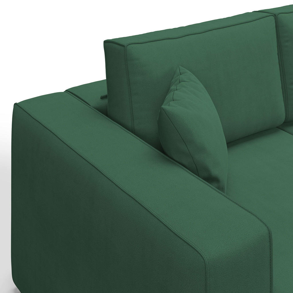 Thumbnail - Divani.store Linearsofa, Grün, Textil, 245x86x99 cm, Wohnzimmer, Sofas & Couches, Sofas