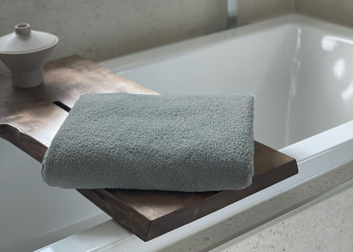 BADETUCH, 2er-Set, 100x150 cm, 100% Baumwolle, Grau - Hellgrau, Textil (100/150cm) - Zollner