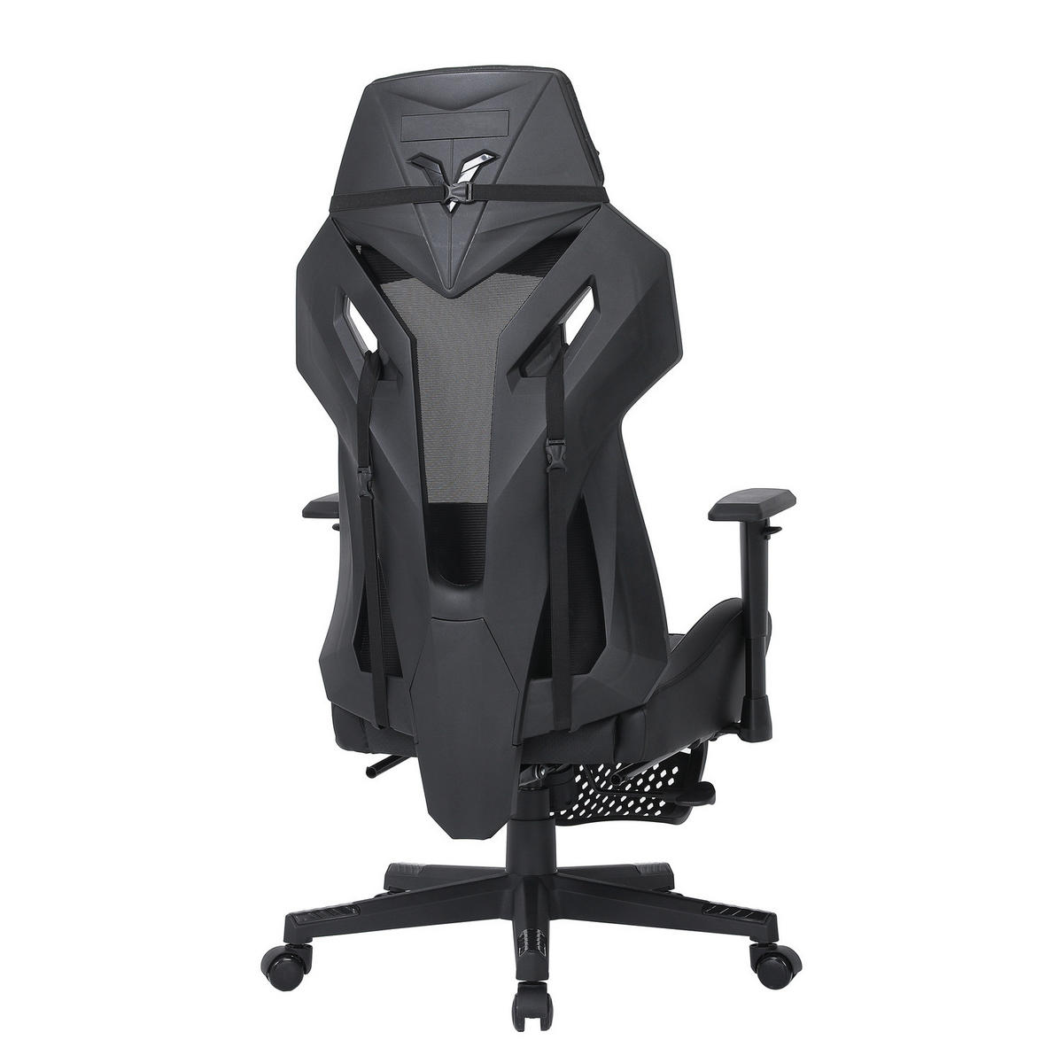 GAMINGCHAIR - Anthrazit / Schwarz - Mesh / Kunstleder - Anthrazit/Schwarz, Kunststoff/Textil (71/122/74cm) - home24