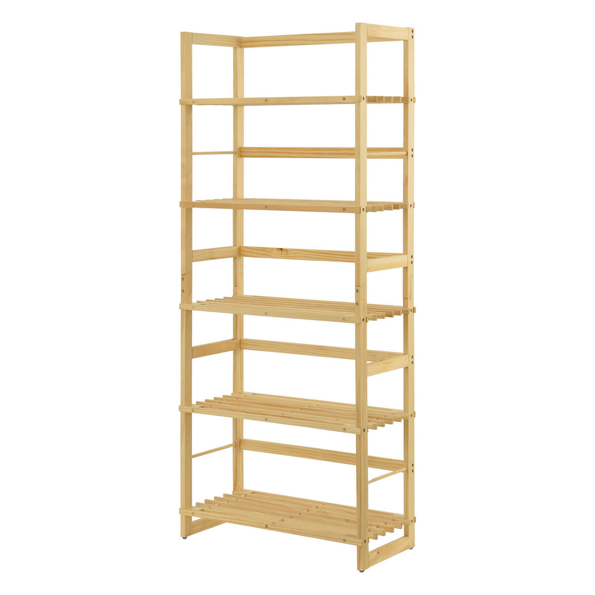 BADEZIMMERREGAL Luster - Naturfarben, Holz (58/135.5/27cm) - [en.casa]
