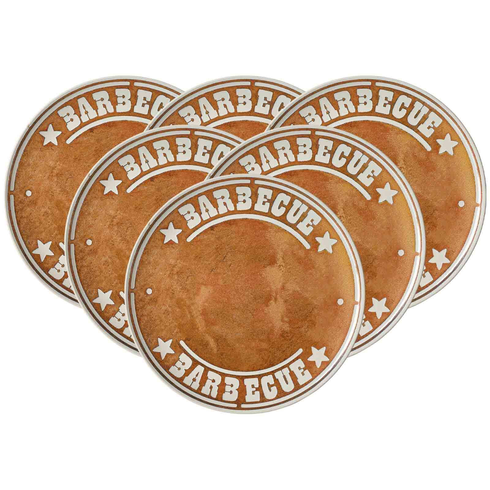 GRILLTELLER Rusty braun ø 32 cm 6er Set - Braun, Keramik (32cm) - Ritzenhoff Breker