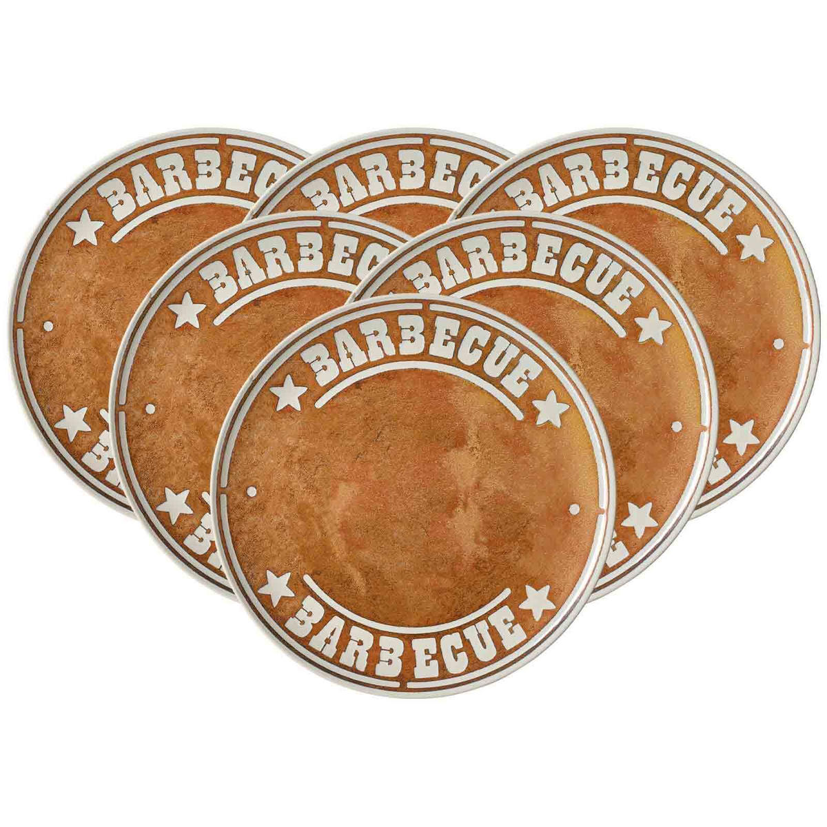 GRILLTELLER Rusty braun ø 32 cm 6er Set - Braun, Keramik (32cm) - Ritzenhoff Breker