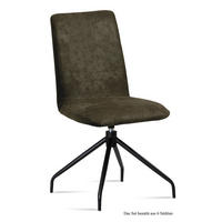 ESSZIMMERSTUHL drehbar (6er-Set) Divona 47x92x60 Schwarz/Khaki - Dunkelgrün/Schwarz, Kunststoff (60/92/47cm) - 58aufmkessel
