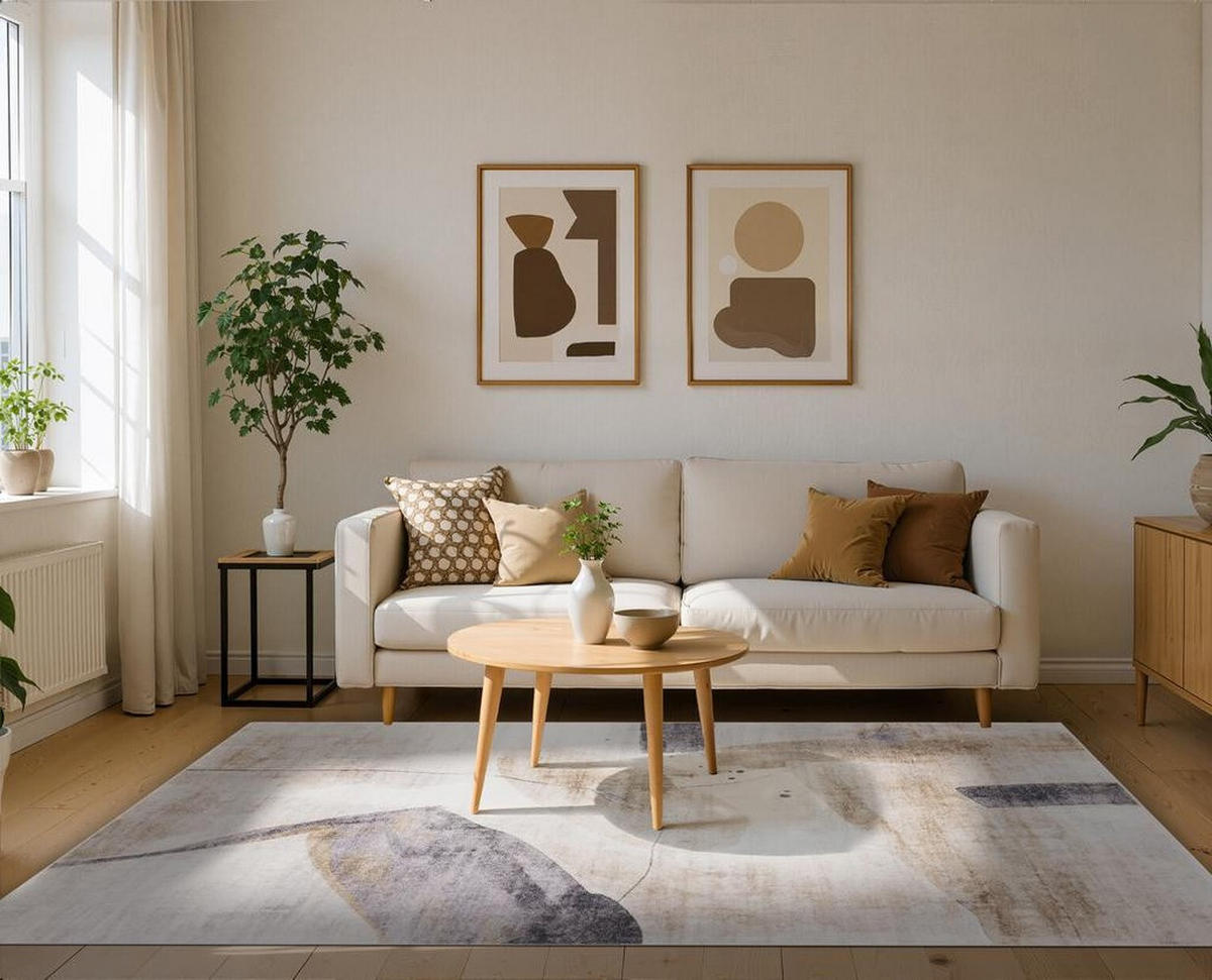 KURZFLOR-TEPPICH Cyrus Creme/Grau 200x290 cm - Multicolor, Textil (200/290cm) - Vercai Rugs