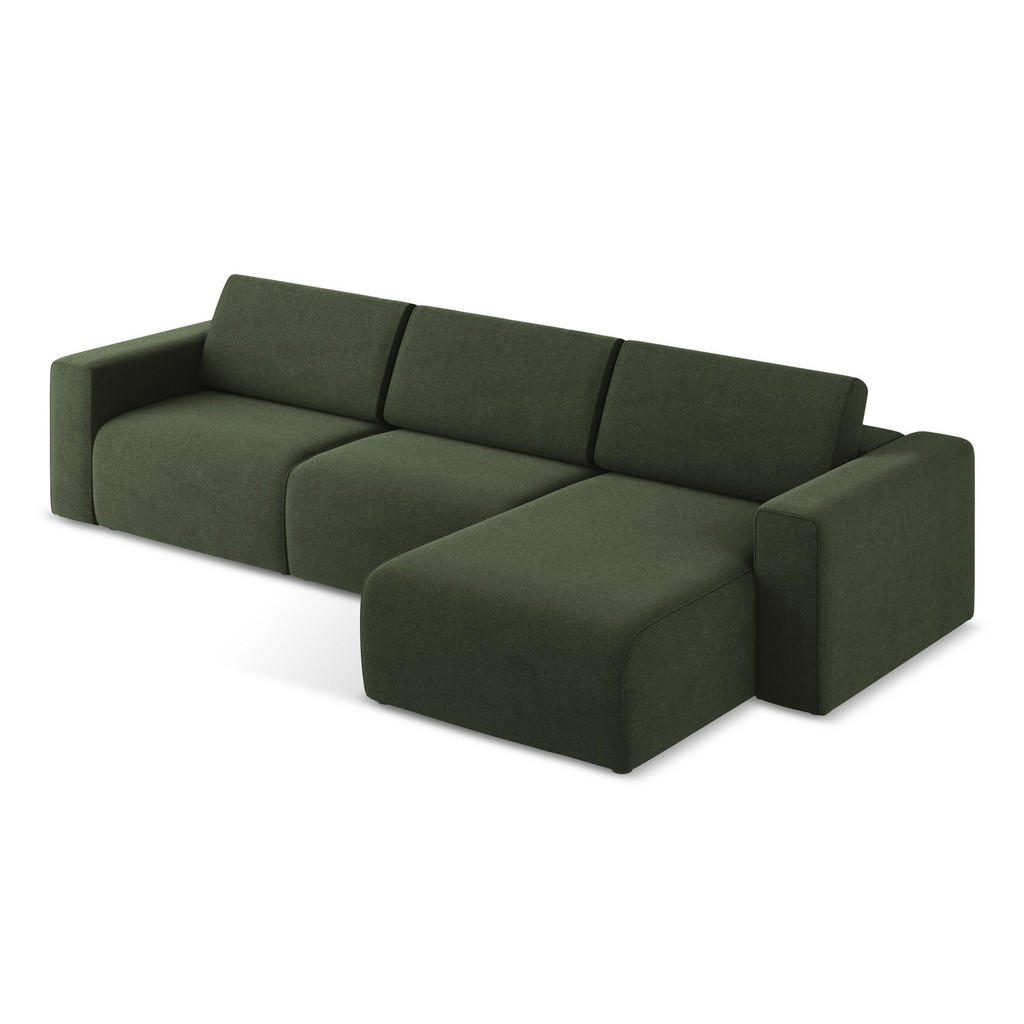 Thumbnail - Makamii Ecksofa, Olivgrün, Textil, 4-Sitzer, Füllung: Schaumstoff, L-Form, Ottomane rechts, 314x167 cm, Made in EU, Wohn...