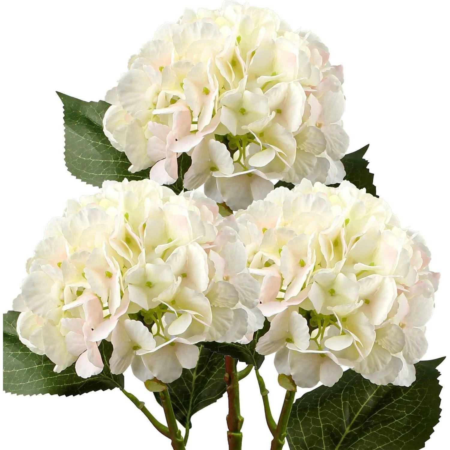 KUNSTHORTENSIE 3-teiliges Set 53 cm - Weiß, Kunststoff (67cm)