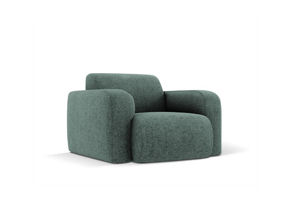 SESSEL Molino aus Chenille-Stoff petrol - Petrol, Textil (95/72/105cm) - Micadoni