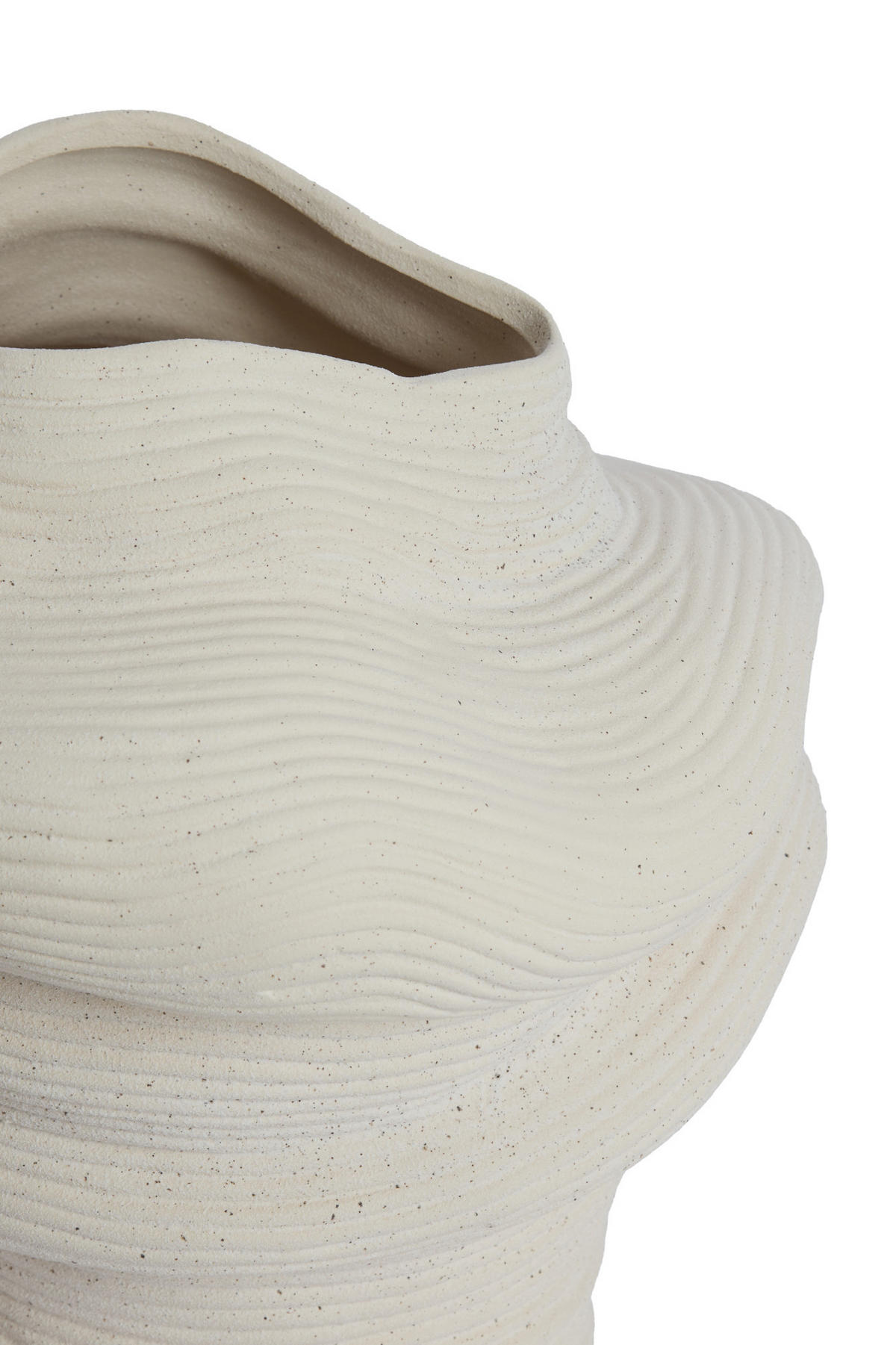VASE Luzz Weiß Ø33,5/34 cm - Weiß, Keramik (34cm) - Light & Living
