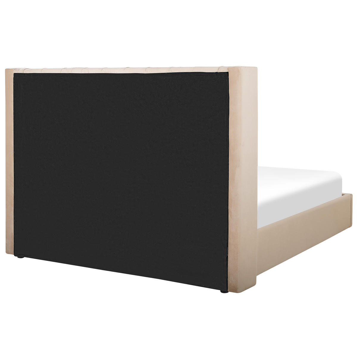 POLSTERBETT 160/200cm Beige Lubbon - Beige, Textil (160/200cm) - Beliani