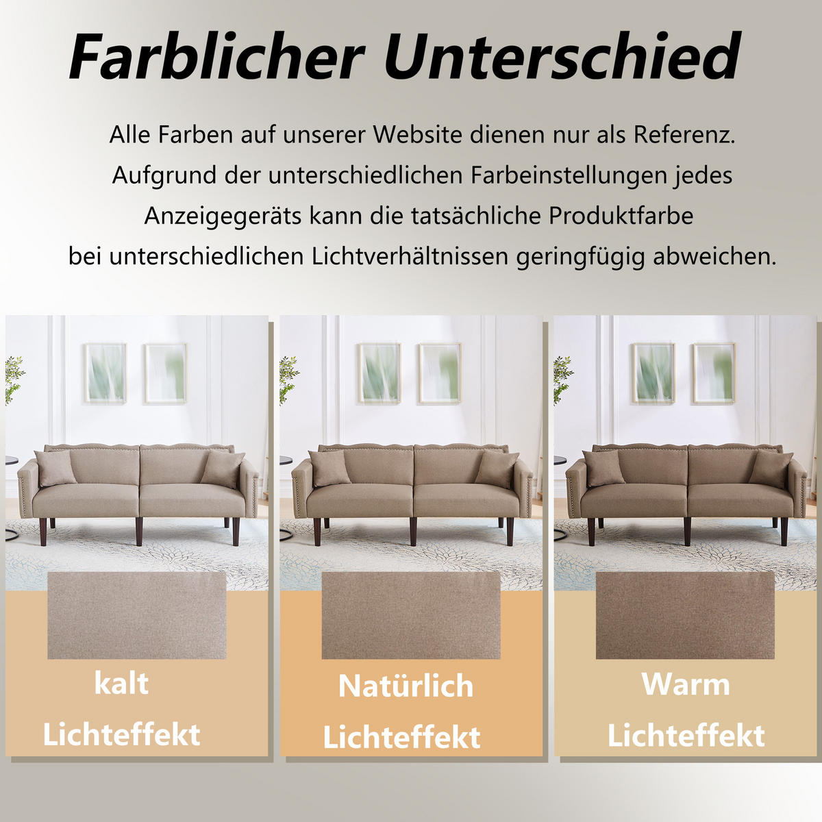 SOFABETT Baumwoll-Leinen mit verstellbaren Rückenlehnen Antikbraun 176/72/72 cm - Braun, Textil (72/176/72cm) - Redom