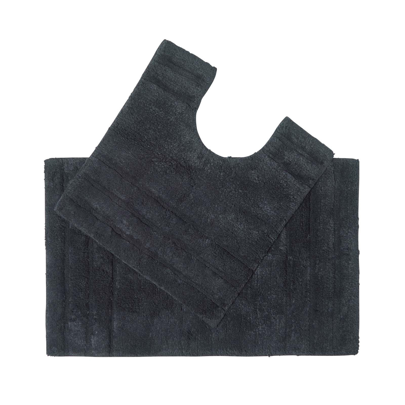 BADGARNITUR Spa Supreme 2-teilig, Baumwolle - Schwarz, Textil (50/80cm) - Homescapes