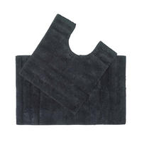 BADGARNITUR Spa Supreme 2-teilig, Baumwolle - Schwarz, Textil (50/80cm) - Homescapes