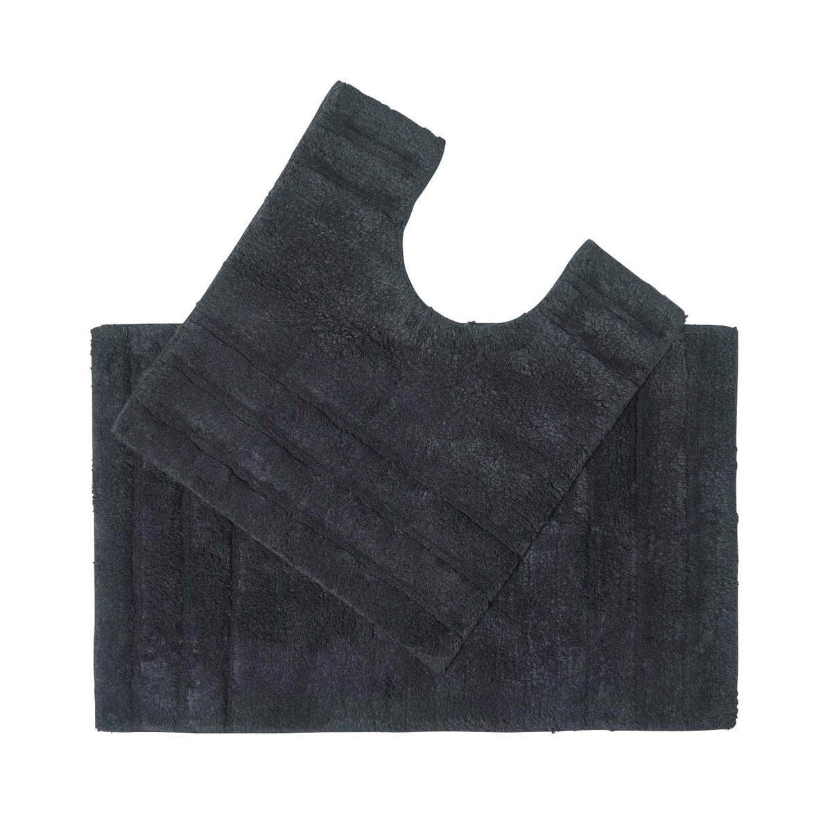 BADGARNITUR Spa Supreme 2-teilig, Baumwolle - Schwarz, Textil (50/80cm) - Homescapes