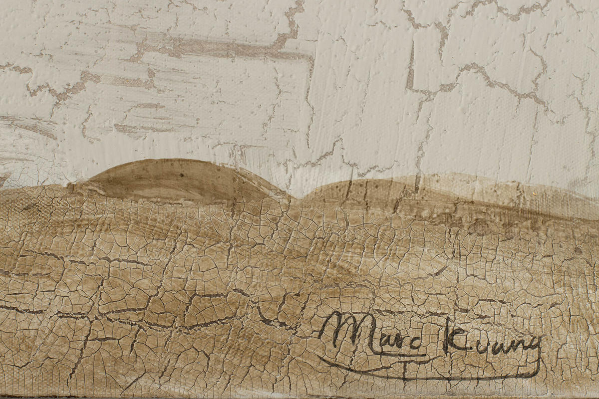 ÖLGEMÄLDE 120/60 cm - Goldfarben/Weiß, Holz/Textil (120/60cm) - KUNSTLOFT
