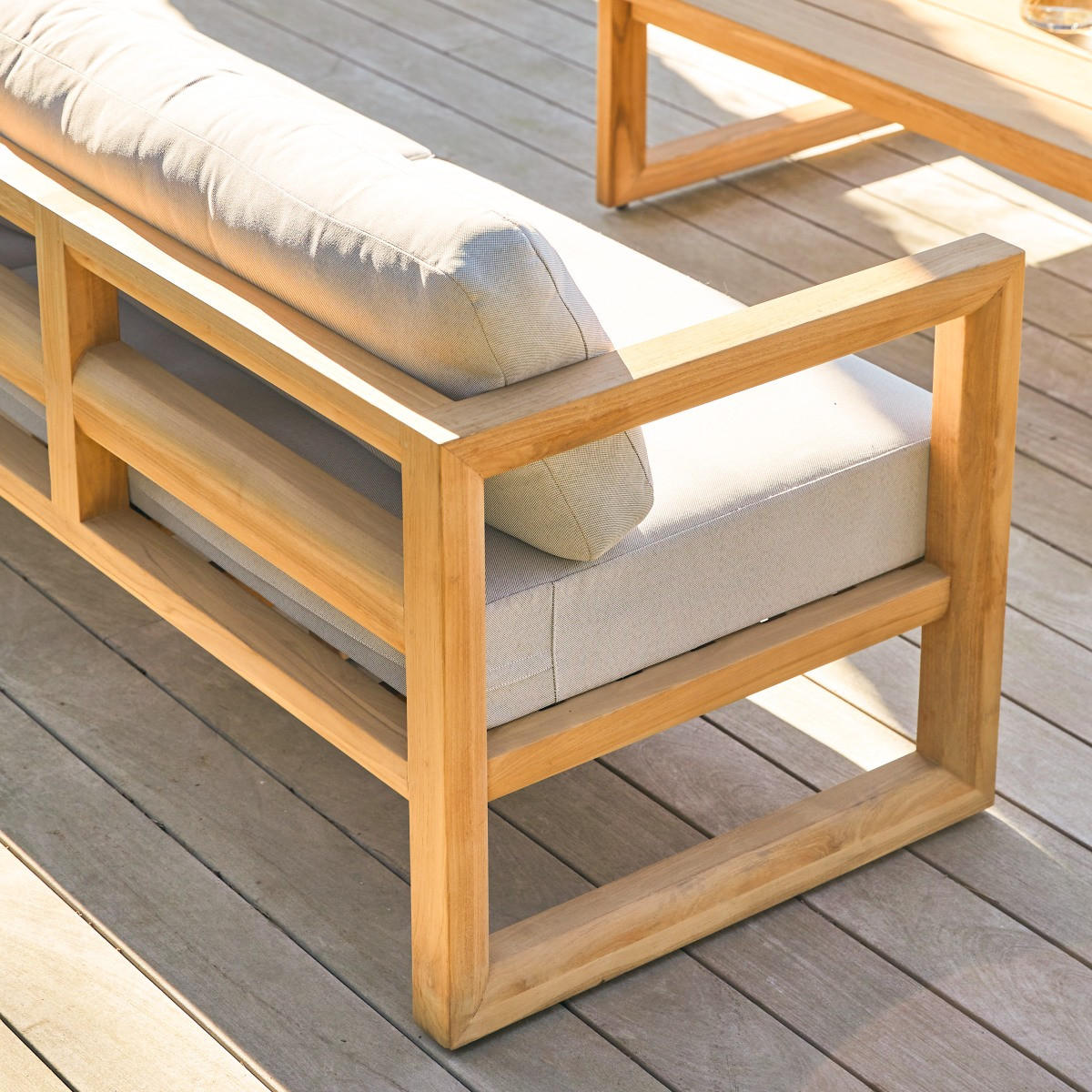 GARTENBANK Noah Weiß aus Teak - Weiß, Holz (201/63/70cm) - Tikamoon