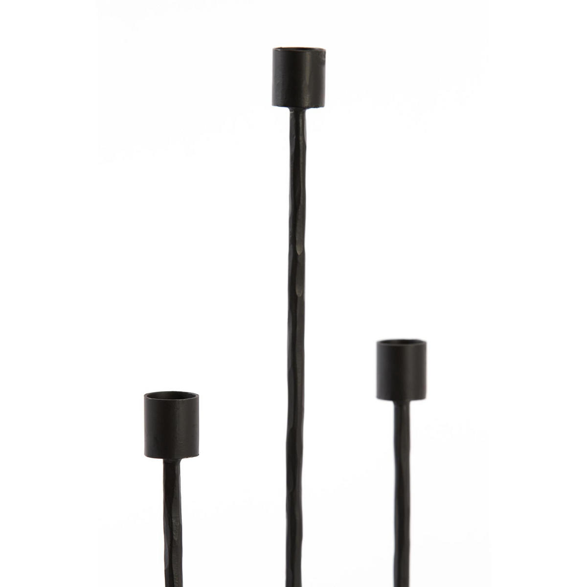 KERZENLEUCHTER Nicole Schwarz 22.5/15/45.5 cm - Schwarz, Metall (15/45.5/22.5cm) - Light & Living