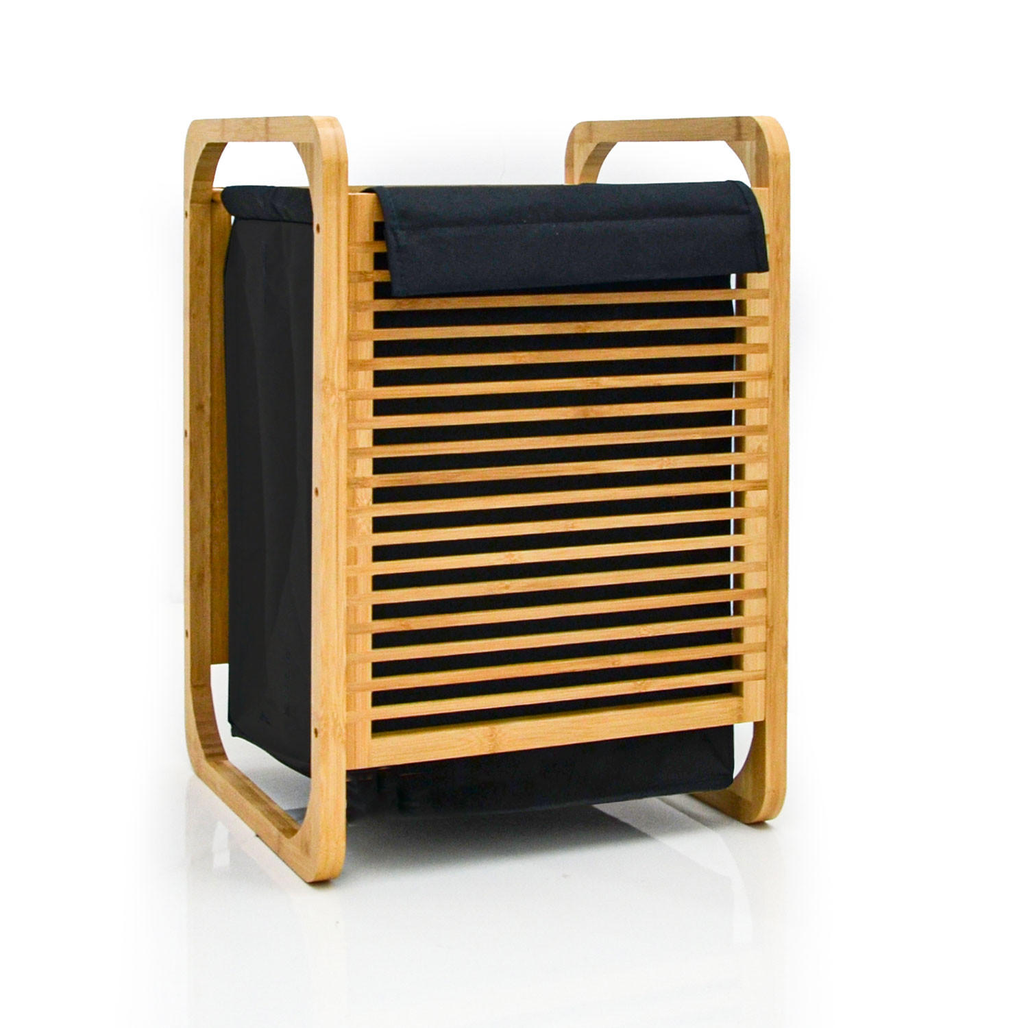 BAMBUS-WÄSCHEKORB 50 Liter 40x36x57 cm - Braun, Holz (36/57/40cm) - Dunedesign