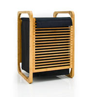 BAMBUS-WÄSCHEKORB 50 Liter 40x36x57 cm - Braun, Holz (36/57/40cm) - Dunedesign