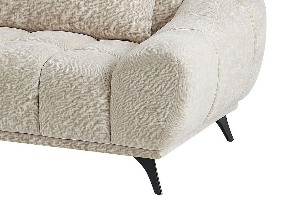 SOFA ohne Schlafmöglichkeit - 5 Personen - Samt - Beige - Beige, Textil (285/102/213cm) - Vente-Unique